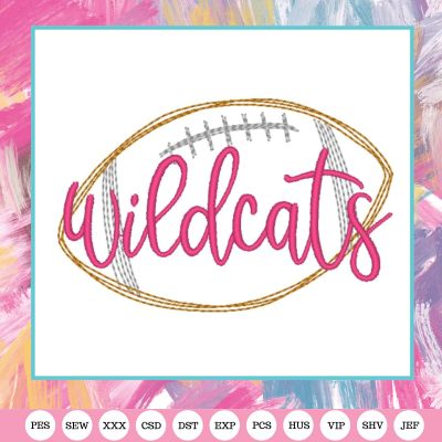 wildcats football embroidery design